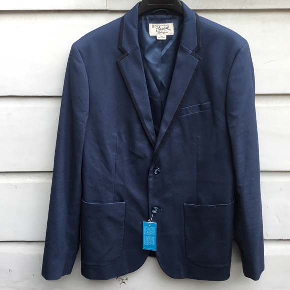Men’s new Penguin blue 2 button blazer jacket L